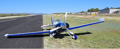 Photograph 1 – Image of accident airplane viewed from the front, from the NTSB investigation of Amateur-built F1 accident near Payson, Arizona, April 14, 2024