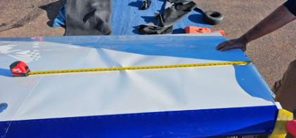 Photograph 3 – Image of outboard left wing viewed from above, from the NTSB investigation of Amateur-built F1 accident near Payson, Arizona, April 14, 2024
