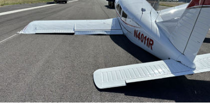 Photograph 3 – Image of left wing, fuselage, and empennage, from the NTSB investigation of Piper PA-32-300 accident near Willcox, Arizona, April 12, 2024