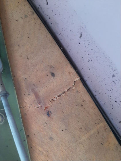 Photograph 3 – Image of wooden wing spar, from the NTSB investigation of Bellanca 7GCBC accident near Knik, Alaska, May 27, 2024