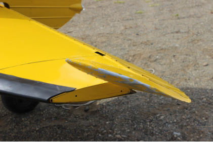 [ANC24LA042] Photograph 3 – Damage to left elevator, from the NTSB investigation of Cessna 170A accident near Willow, Alaska, June 1, 2024