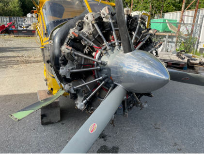 Photograph 2 – View of engine during engine examination, from the NTSB investigation of Dehavilland BEAVER L-20A (DHC-2) accident near Port Alsworth, Alaska, June 11, 2024