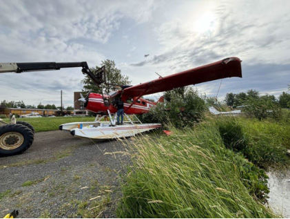 Photograph 1 – View of Accident Airplane, from the NTSB investigation of Amateur-built DHC2 accident near Anchorage, Alaska, August 2, 2024