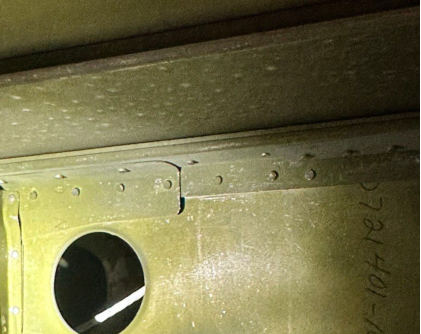 Photograph 3 – View of damage to right spar, from the NTSB investigation of Cessna 180B accident near Anchorage, Alaska, September 14, 2024
