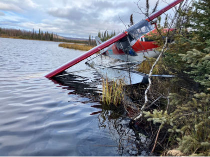 Photograph 2 – View of right side of accident airplane, from the NTSB investigation of Piper PA-22-150 accident near Bettles, Alaska, September 21, 2024