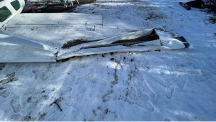 Photograph 3 – Image of right wing, from the NTSB investigation of Cessna U206B accident near Skwentna, Alaska, October 4, 2024