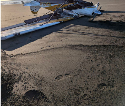 Photograph 2 – View of accident airplane, from the NTSB investigation of Aviat A1 accident near Seward, Alaska, October 27, 2024
