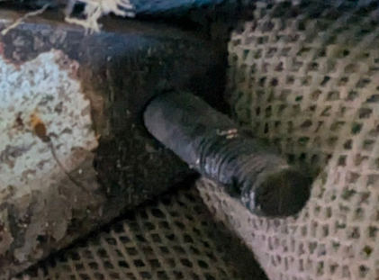 Photograph 3 – Bolt as found after accident in landing gear, from the NTSB investigation of Cessna A185F accident near Skwentna, Alaska, March 7, 2025