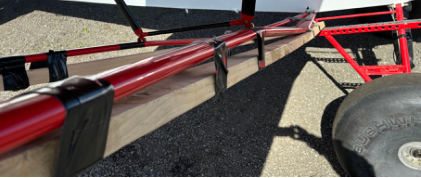 Photograph 1 – View of damage to right strut., from the NTSB investigation of Piper PA-18A 150 accident near Susitna, Alaska, May 23, 2025