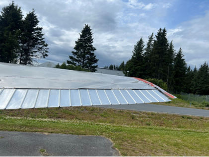 Photograph 3 – Image of damage to right wing, from the NTSB investigation of Cessna 170B accident near Homer, Alaska, July 9, 2025