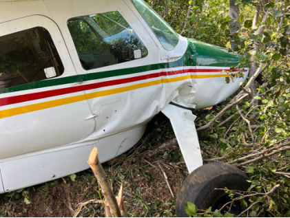 Photograph 2 – Image of fuselage and right main landing gear, from the NTSB investigation of Helio H-395 accident near Pilot Point, Alaska, August 21, 2025