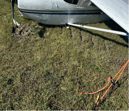 Photograph 2 – View of the forward section of the airplane, from the NTSB investigation of Cessna A185F accident near Haines, Alaska, August 18, 2025
