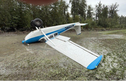 Photograph 2 – Side view of the accident airplane, from the NTSB investigation of Cessna 180 accident near Willow, Alaska, September 1, 2025