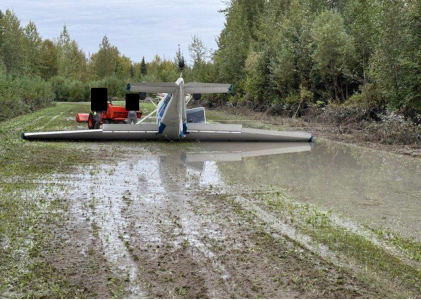 Photograph 3 – Aft view of the accident airplane, from the NTSB investigation of Cessna 180 accident near Willow, Alaska, September 1, 2025