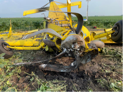 Photograph 6 – Engine and propeller, from the NTSB investigation of Air Tractor INC AT-602 accident near Oxford, Indiana, July 22, 2024