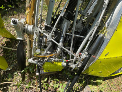 Photograph 6 – Engine during the examination (NTSB Photo), from the NTSB investigation of Amateur-built DeBird accident near Napoleon, Michigan, August 4, 2024
