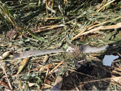 Photograph 6 - Propeller, from the NTSB investigation of Piper PA-28-140 accident near Wayne, Nebraska, August 26, 2024