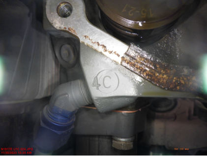 Photograph 5 – “C” Stamp on Number 4 Cylinder, from the NTSB investigation of Textron Aviation INC 172S accident near Erie, Colorado, November 9, 2023