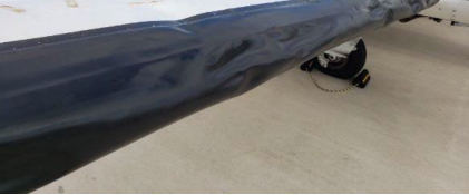 Photograph 1 – Accident airplane damage, from the NTSB investigation of Beechcraft BE58 accident near Deridder, Louisiana, January 26, 2024