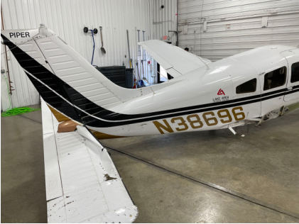 Photograph 1 – Accident Airplane Overview, from the NTSB investigation of Piper PA-28-181 accident near Watertown, South Dakota, February 25, 2024