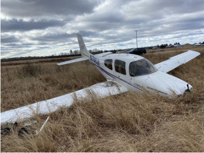 PG 2 Photograph 1 – Accident airplane, from the NTSB investigation of Cirrus Design CORP SR20 accident near Aitkin, Minnesota, March 18, 2024