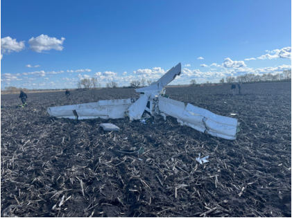 Photograph 1 – Accident Airplane Overview, from the NTSB investigation of Piper PA-28-161 accident near Montmorenci, Indiana, April 12, 2024