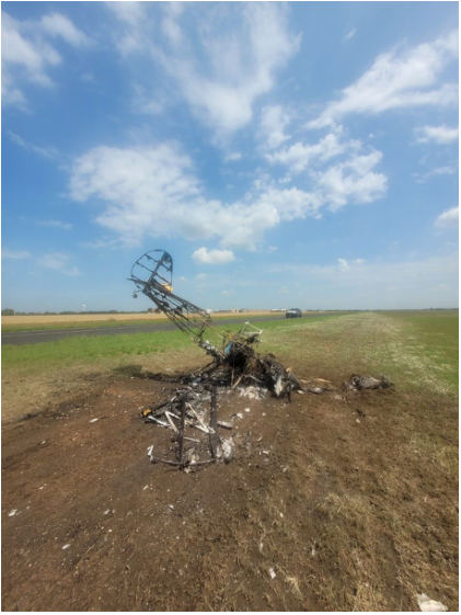 PG 3 Photograph 2 – Main wreckage, from the NTSB investigation of Amateur-built - accident near Castroville, Texas, April 29, 2024