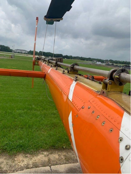 Photograph 2 – Substantial Damage to the Tailboom, from the NTSB investigation of Bell 206B accident near Baton Rouge, Louisiana, March 26, 2024