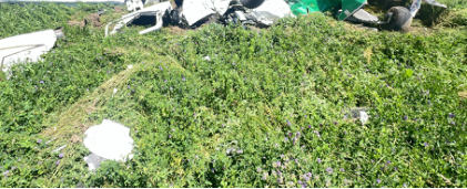 Photograph 1 – Airplane wreckage, from the NTSB investigation of Cessna U206 accident near Butler, Missouri, May 25, 2024