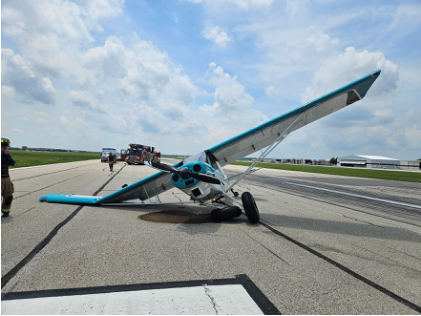 Photograph 1 – Accident Site, from the NTSB investigation of Amateur-built JAVRON INC PA-18 REP accident near Schell City, Missouri, June 15, 2024