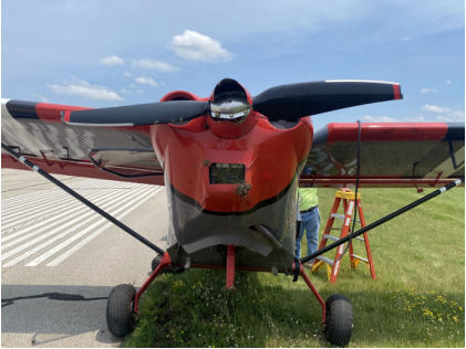 Photog rap h 2 – Airp lane front (Courte sy of the p ilot), from the NTSB investigation of Amateur-built CH 750 CRUISER accident near East Troy, Wisconsin, June 19, 2024