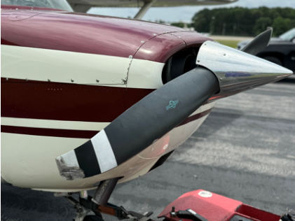 Photograph 3 – Accident airplane propeller, from the NTSB investigation of Cessna 172F accident near Ruston, Louisiana, June 19, 2024
