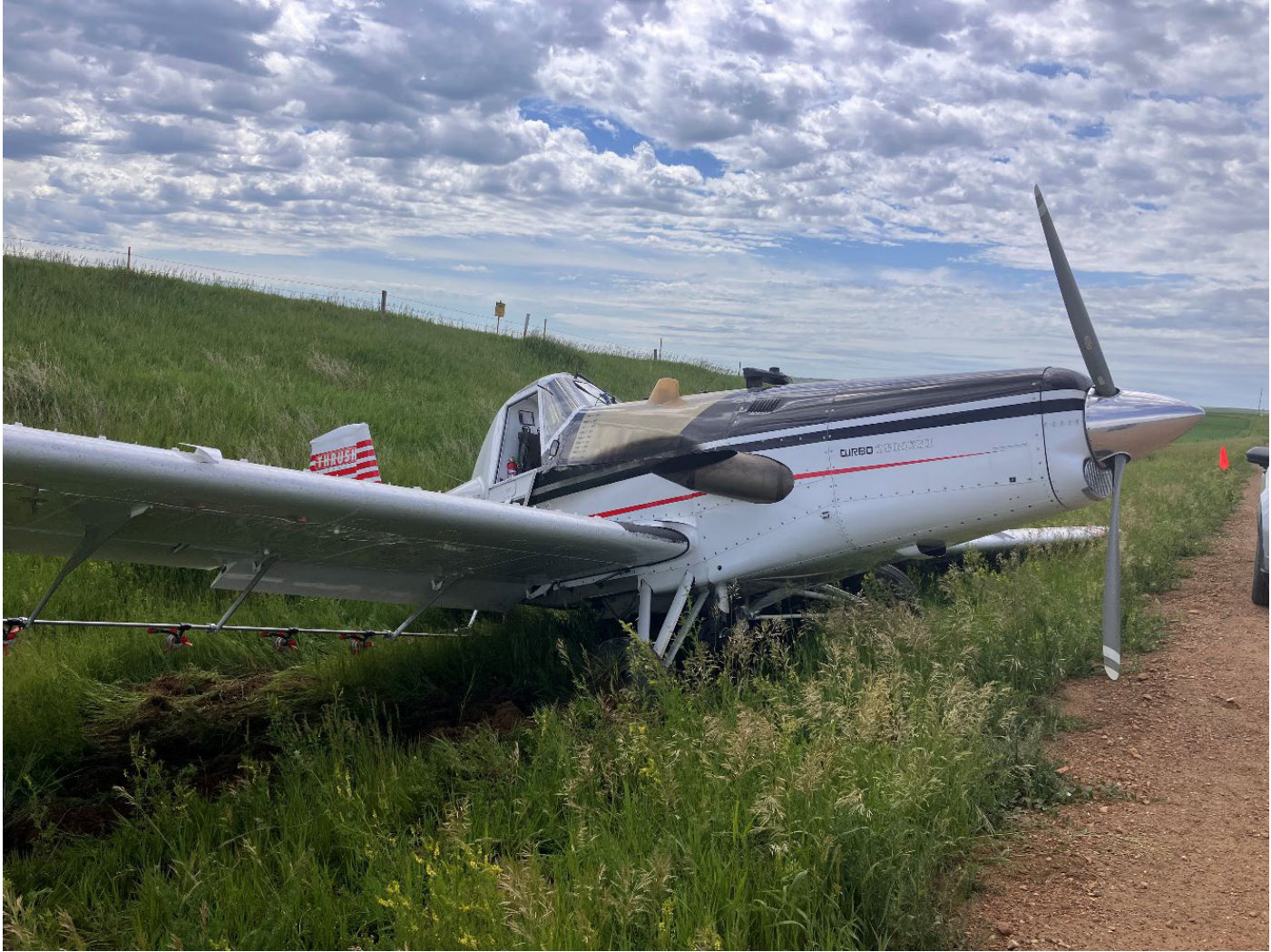 Photograph <built-in method index of str object at 0x7fdee1e71de0>, from the NTSB investigation of Thrush Aircraft INC S2R accident near Hebron, North Dakota, June 17, 2024