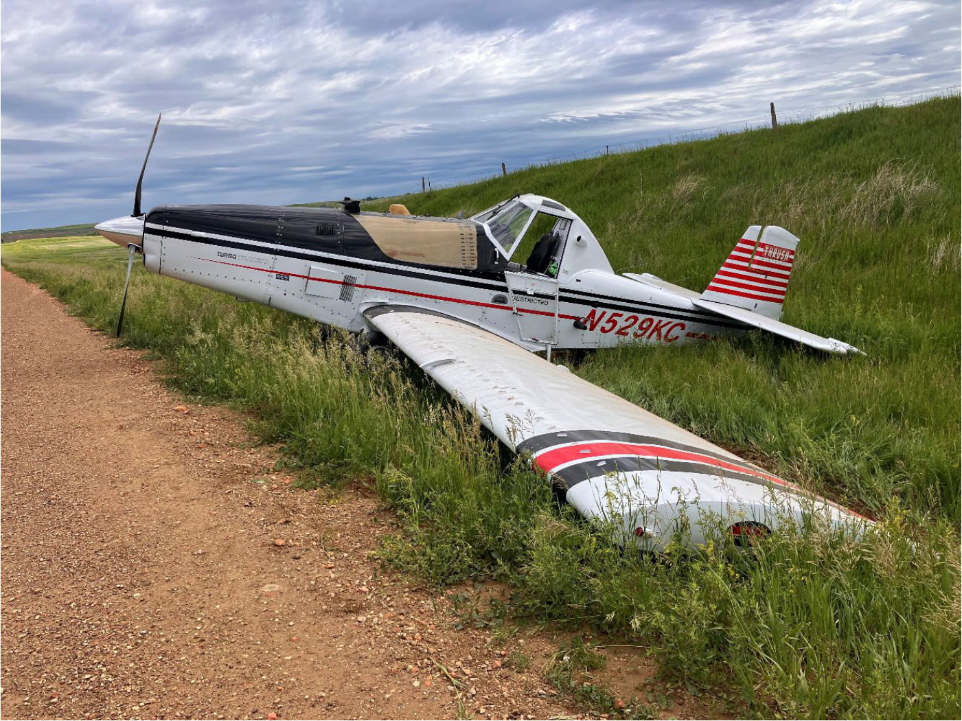 Photograph <built-in method index of str object at 0x7fdee1e57410>, from the NTSB investigation of Thrush Aircraft INC S2R accident near Hebron, North Dakota, June 17, 2024