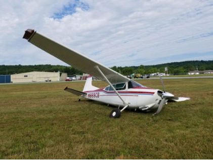 Photograph 2 – Right Side of Airplane, from the NTSB investigation of Cessna 180 accident near Fayetteville, Arkansas, July 4, 2024