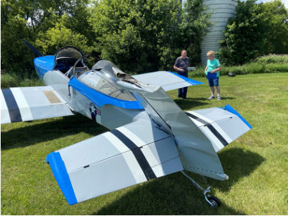 Photograph 3 – Accident airplane, from the NTSB investigation of Amateur-built RV8 accident near Atwater, Minnesota, July 6, 2024