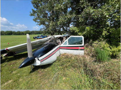 PG 2 Photograph 1 – Accident site and main wreckage, from the NTSB investigation of Cessna 177A accident near Palmyra, Wisconsin, August 2, 2024