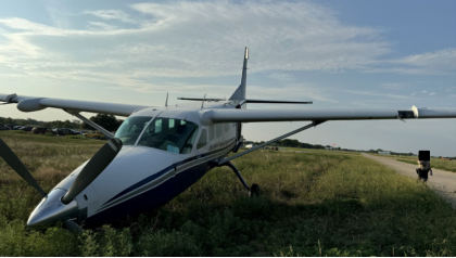Photograph 1 – Accident Overview, from the NTSB investigation of Cessna 208 accident near Whitewright, Texas, August 11, 2024