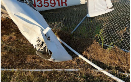 Photograph 2 – Accident Site, from the NTSB investigation of Piper PA-28-180 accident near Cut And Shoot, Texas, August 21, 2024