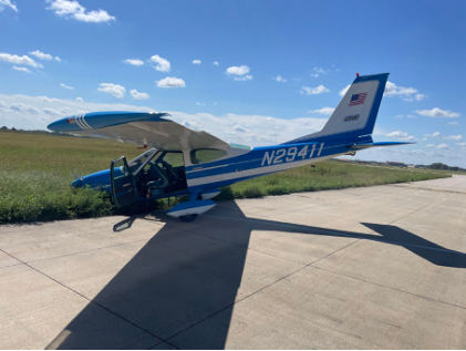 Photograph 1 – Accident airplane, from the NTSB investigation of Cessna 177 accident near Lawrence, Kansas, August 31, 2024