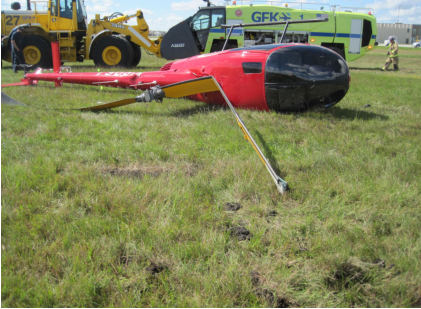 Photograph 2 – Accident Helicopter, from the NTSB investigation of Robinson Helicopter R44 accident near Grand Forks, North Dakota, September 6, 2024