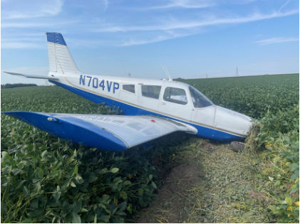 Photograph 1 – Accident Site, from the NTSB investigation of Piper PA-28-180 accident near Grand Island, Nebraska, September 7, 2024