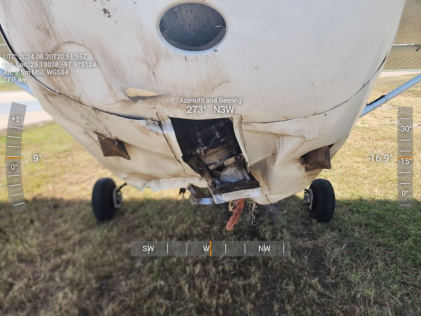 Photograph 2 – Closeup of Fuselage, from the NTSB investigation of Cessna 172 accident near Weslaco, Texas, August 20, 2024