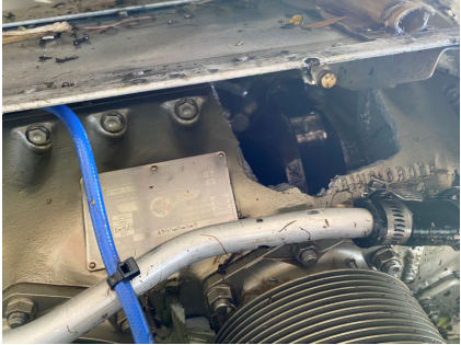 Photograph 2 – Number 5 Cylinder, from the NTSB investigation of Cessna 170A accident near Marshall, Indiana, September 11, 2024