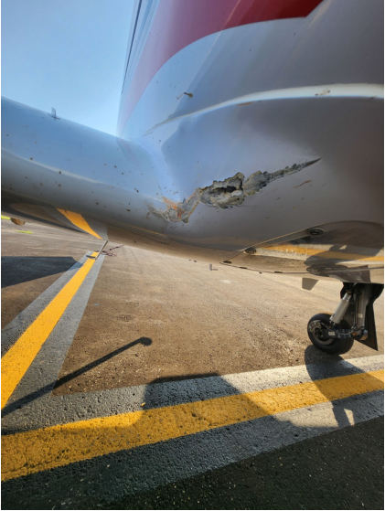 Photograph 2 – Fuselage Damage, from the NTSB investigation of Diamond DA42 accident near Mandan, North Dakota, September 1, 2024