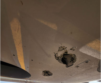 Photograph 3 – Lower Fuselage, from the NTSB investigation of Diamond DA42 accident near Mandan, North Dakota, September 1, 2024