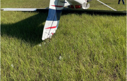 Photograph 1 – Accident Site, from the NTSB investigation of Cessna 172M accident near Ackerman, Mississippi, September 20, 2024
