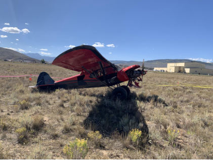 Photo 4 – Airplane at accident site, right, from the NTSB investigation of Cub Crafters CCX-2000 accident near Kremmling, Colorado, September 19, 2024