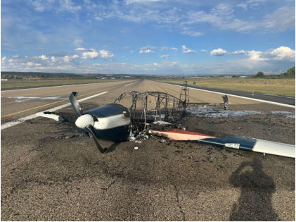 Photograph 1 – Accident Airplane Overview, from the NTSB investigation of Bellanca 14 19 accident near Cortez, Colorado, September 29, 2024