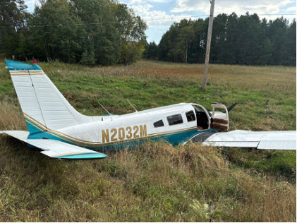 Photograph 1 – Accident Airplane, from the NTSB investigation of Piper PA-32-300 accident near Pierz, Minnesota, September 30, 2024